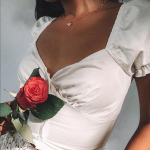 White girly crop top